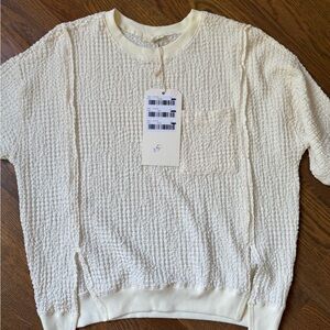 NWT Easel Off-White Textured Knit Top